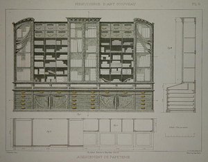 Design til et brevskriverskab, illustration fra 