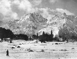 Sonamarg-bjergene, Kashmir, Indien, begyndelsen af det 20. århundrede.