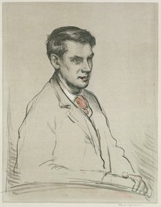 Portræt af Alfred Orage (blyant og akvarel på papir) af F. Ernest Jackson