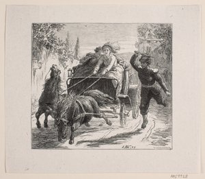 Illustration til Bjørnstjerne Bjørnson "En skitse fra Italien" af F. Hendriksen