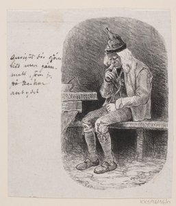 Illustration til "Den syvende far i huset" af F. Hendriksen