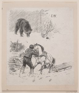 Illustration til "Velgjort og ilede lønnet" af F. Hendriksen