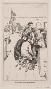 Sommerdag på en kystdamper af F. Hendriksen