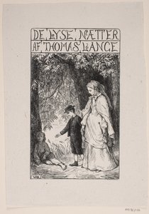 Titelblad til Th. Lange "De lyse nætter" af F. Hendriksen