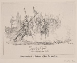 Vignettegning i en Nodebog af F. Hendriksen