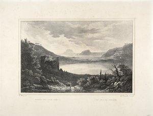 Udsigt over Averno-søen af F. Homer