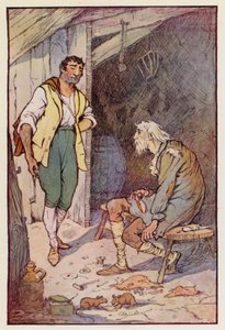 Illustration til En fortælling om to byer af Charles Dickens (farvelitografi) af F. M. B. Blaikie