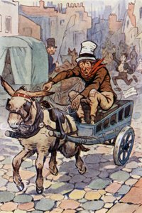 Illustration til David Copperfield (farve litho) af F. M. B. Blaikie