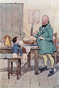 Illustration til David Copperfield (farve litho) af F. M. B. Blaikie
