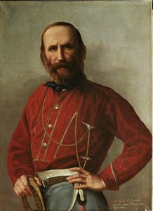 Portræt af Giuseppe Garibaldi (olie på lærred) af F. Rossetti