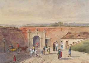 Den gamle borgport i Wien af F. Seis