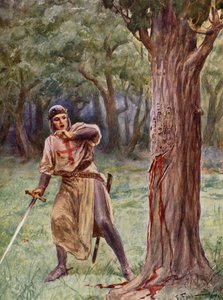 La Gerusalemme Liberata af Torquato Tasso: Canto XIII, strofe 41 (farvelitografi) af Fabio Fabbi