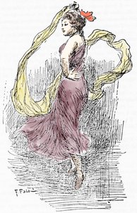 Portræt af Marie Anne de Cupius de Camargo dit La Camargo (1710-1770) danser under passagen af Giacomo Casanova (1725-1798) i Paris af Fabio Fabbi