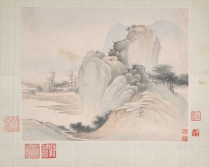 Landskaber malet for Yuweng, dateret 1673.