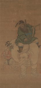 Zhong Kui Riding an Elephant af Fan Yi