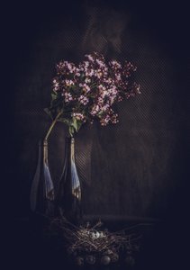 Rustikt blomsterstilleben af Farid Kazamil