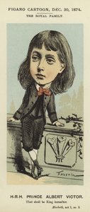 Karikatur af Prins Albert Victor af Faustin