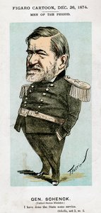 Robert C Schenck, general og diplomat fra den amerikanske hær, 1874.