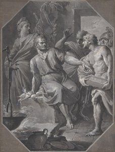 Manius Curius Dentatus, der nægter de samnitiske ambassadørers gaver, 1732-92.