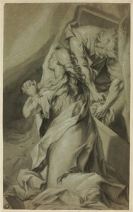 Knælende Magdalene og Gravbetjent af Federico Barocci