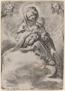Madonna i skyerne. af Federico Barocci