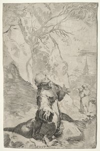 St. Francis modtager Stigmata. af Federico Barocci