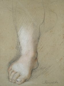 Studie af en fod, slutningen af det 16. århundrede af Federico Barocci