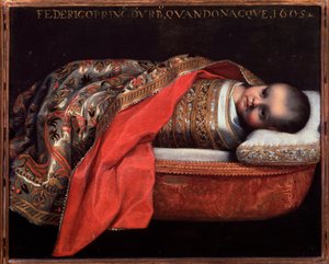 Portræt af Federico Ubaldo della Rovere, hertug af Urbino (spædbarn) - Maleri af Federico Fiori Barocci or Baroccio