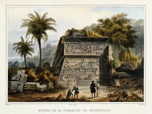 Ruinerne af Xochicalco-pyramiden, 1839?