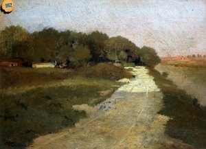 På Seinen af Federico Rossano (1835-1912).