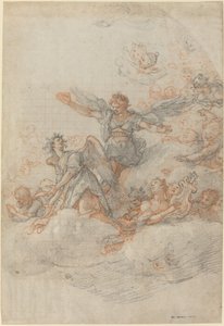Engle og Putti i skyerne af Federico Zuccaro