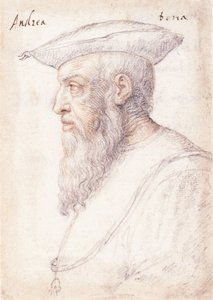 Portræt af Andrea Doria i profil til venstre, iført rækkefølgen af det gyldne skind,