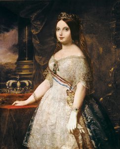Dronning Isabella II af Spanien (Isabella II af Bourbon, 1830-1904) Maleri af Federico Madrazo