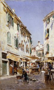 En gadescene, 1885