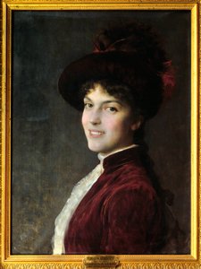 Portræt af Ida Louise Maleri af Federico Andreotti (1847-1930) 1880 Firenze, Museum of Modern Art