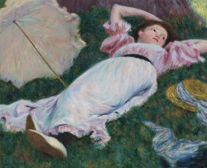 Impressionisme: liggende kvinde af Zandomeneghi, Federico (1841-1917), ca. 1890. Olie på lærred, 50x60. Privat samling