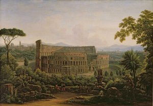 Udsigt over Colosseum fra Palatinerhøjen, Rom, 1816 af Fedor Mikhailovich Matveev