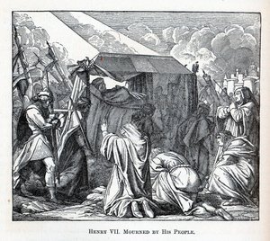 Henry VII sørget af sit folk, 1882 af Fedor Reusche