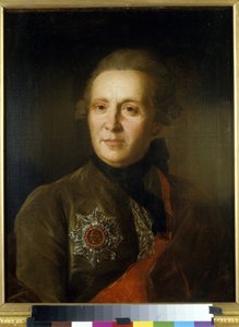 Portræt af digteren Alexander Sumarokov (1717-1777) (Portræt af digteren A. Sumarokov). Maleri af Fjodor (Fedor eller Fiodor) Stepanovich Rokotov (1735-1808), olie på lærred, omkring 1770-1780. Russisk kunst fra det 18. århundrede. Statens kunstmuseum for  af Fedor Stepanovich Rokotov