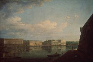 Palace Embankment set fra Peter og Paul-fæstningen, 1794
