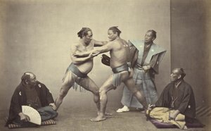 Repræsentanter for Nio, den japanske Hercules af Felice Beato
