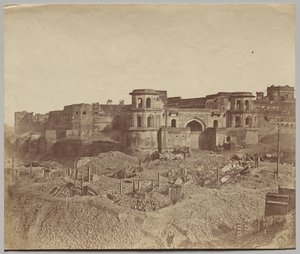 Mucha Bawn eller det gamle citadel i Lucknow af Felice A. Beato