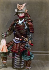 En samurai i rustning, Japan, 1882
