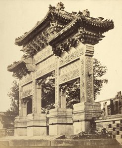 Bue i Lama -templet nær Peking af Felice Beato