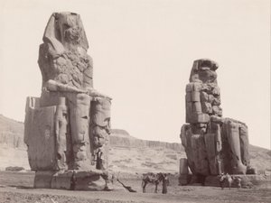 Kolossen ved Memnon af Felice Beato