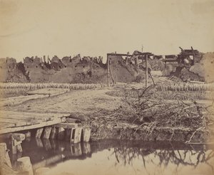 Ydersiden af North Fort viser den engelske indgang, 21. august 1860 af Felice Beato