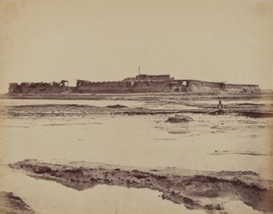 Ydersiden af North Taku Fort på Peiho-floden, viser den engelske og franske indgang, 21. august 1860 af Felice Beato