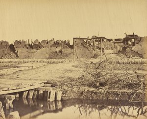 Udvendigt af North Fort, der viser den engelske indgang 21. august 1860 af Felice Beato