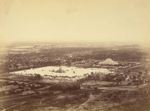 Generelt billede af Mandalay fra Mandalay Hill Viser de 450 pagoder og den uforlignelige pagode af Felice Beato