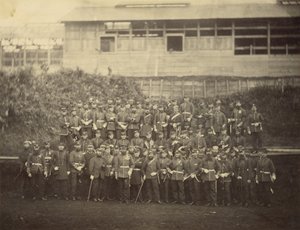 Gruppeportræt af Royal Marine Battalion af Felice Beato